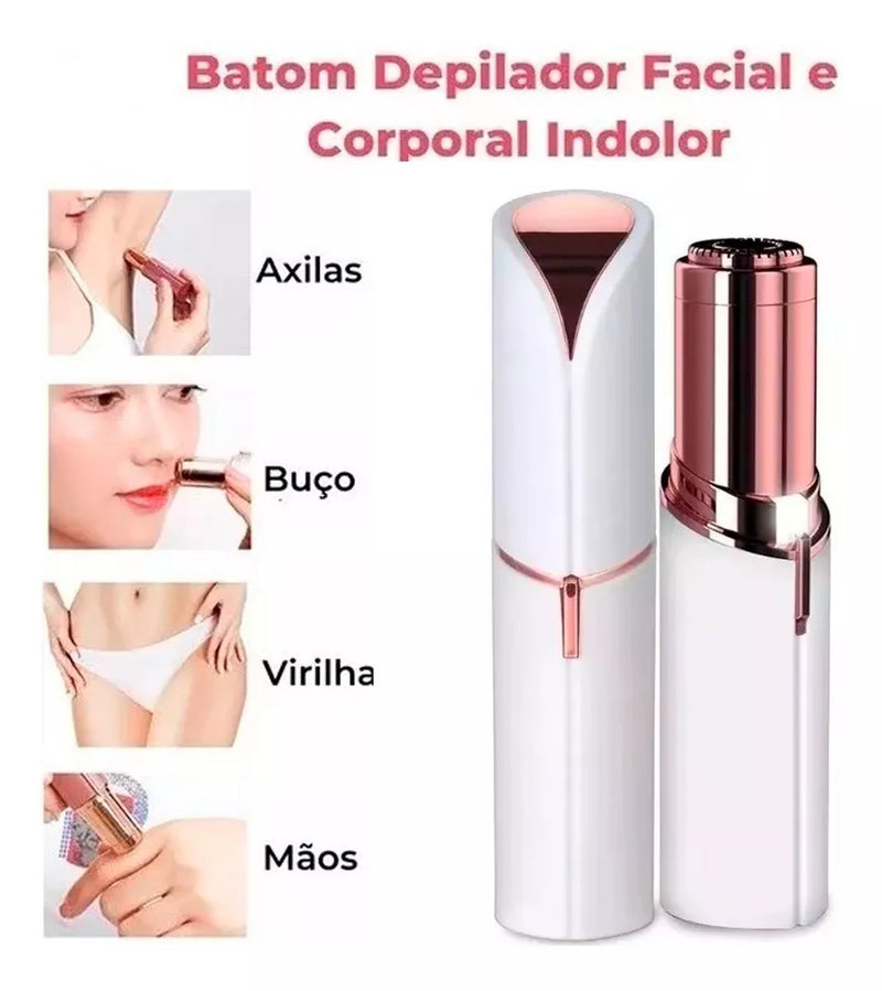 BATOM DEPILADOR DE PELOS FACIAL ELETRICO