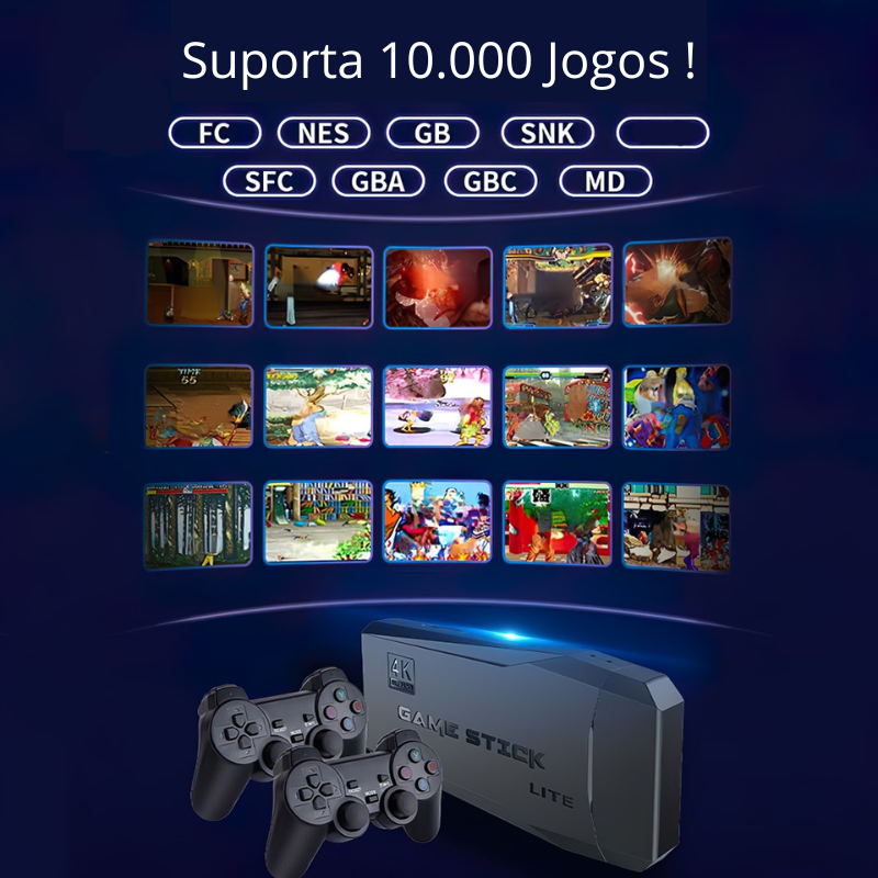 Vídeo Game RetrôPlay® 4K - 10 mil Jogos - Digital Sagaz | Dropshipping Brasil